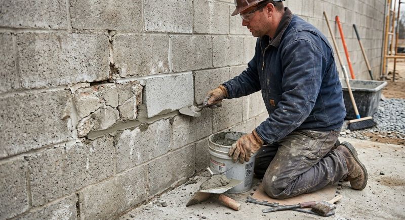 Block Wall Repair in Bennington, NE