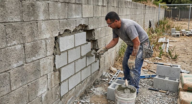 Block Wall Repair in Cass County, NE