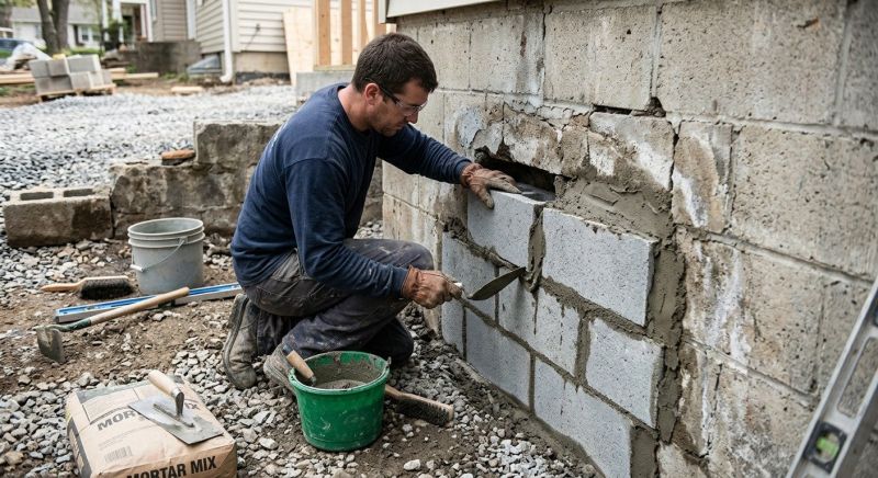 Block Wall Repair in Cass County, NE