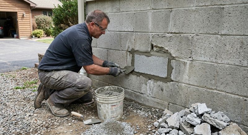 Block Wall Repair in Plattsmouth, NE