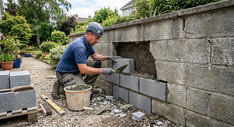 Block Wall Repair in Waterloo, NE