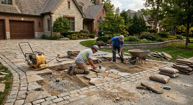Brick Driveway Repair in Omaha, NE