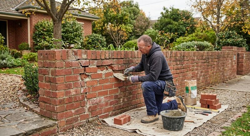 Brick Fence Repair in Omaha, NE