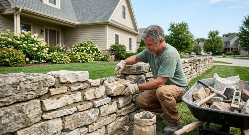 Brick Fence Repair in Omaha, NE