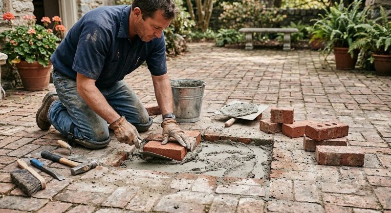 Brick Flatwork Repair in Cass County, NE
