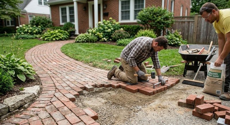 Brick Flatwork Repair in Louisville, NE