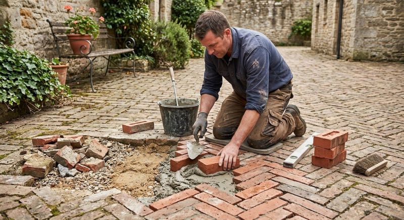 Brick Flatwork Repair in Louisville, NE
