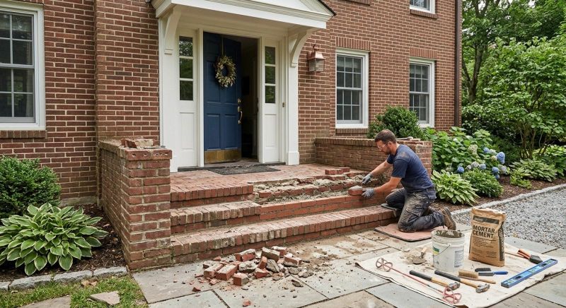 Brick Flatwork Repair in Sarpy County, NE