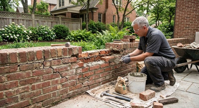 Brick Wall Repair in Pacific Junction, IA