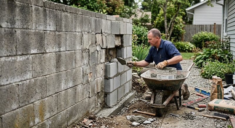 Cinder Block Repair in Omaha, NE
