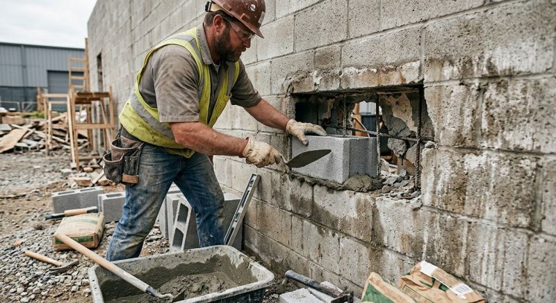 Concrete Block Repair in Bellevue, NE
