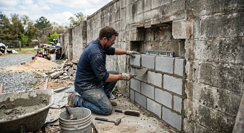 Concrete Block Repair in Underwood, IA