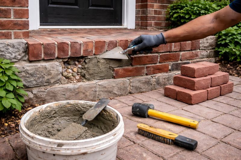 Entryway Brick Repair in Omaha, NE