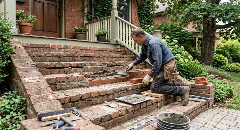Porch Brick Repair in Omaha, NE