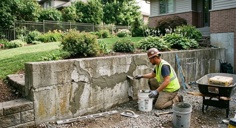 Retaining Wall Repair in Bellevue, NE