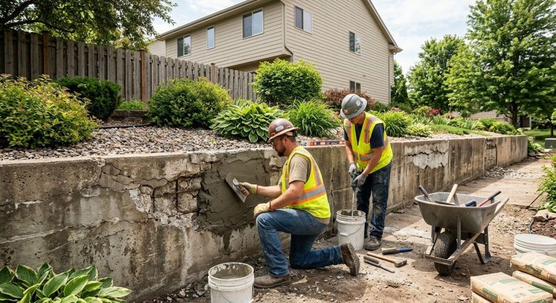 Retaining Wall Repair in Pacific Junction, IA