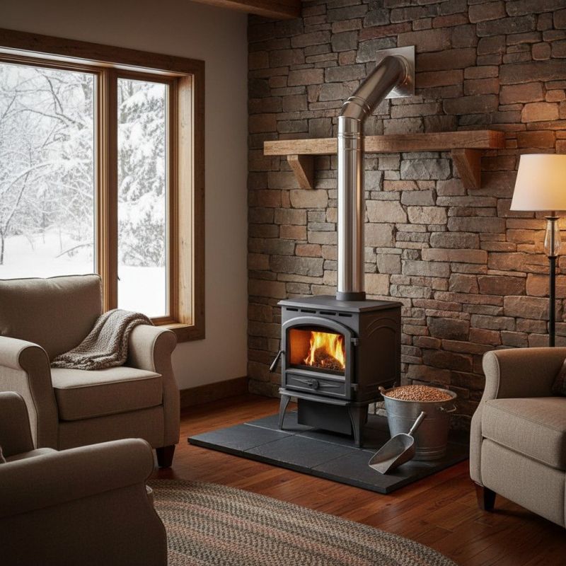 Stone Chimney Installation in Bellevue, NE
