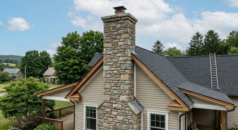 Stone Chimney Installation in Waterloo, NE