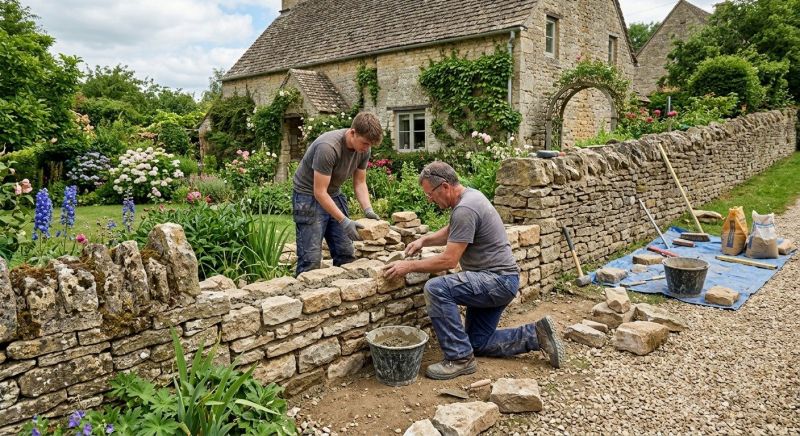 Stone Wall Repair in Glenwood, IA